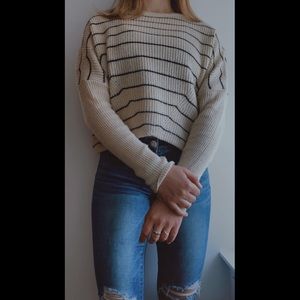 Urban Outfitters striped cropped sweater